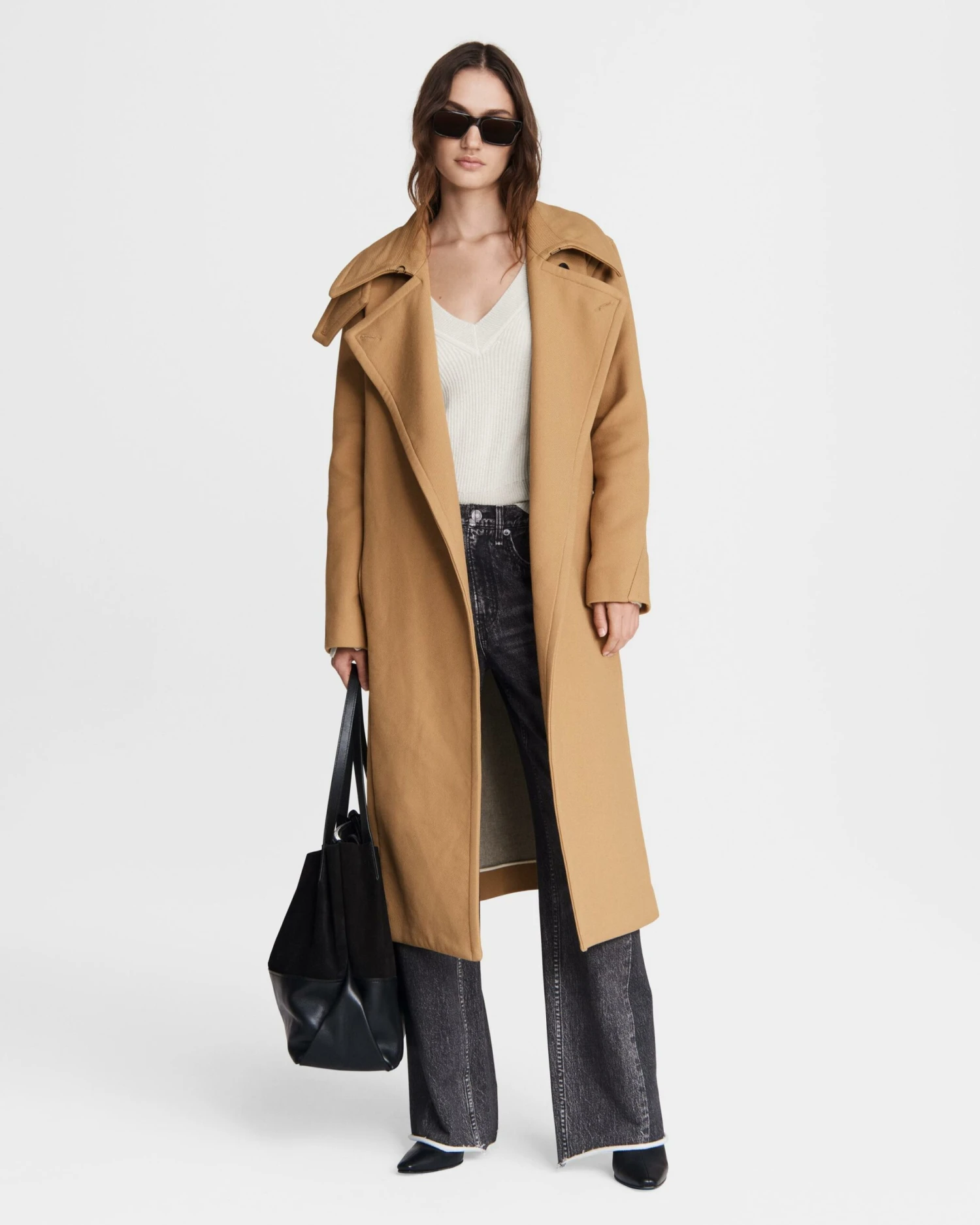 Rag & Bone Amber Wool Blend Trench For Sale Camel 2 Rag & Bone Amber Wool Blend Trench For Sale Camel – Image 2
