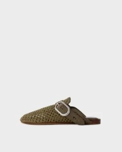 Rag & Bone Ansley Slide - Leather And Recycled Materials For Sale Safari Khaki Net -Rag Bone For Women Sales 2024 Ansley Slide Leather and Recycled Materials 2.jpg 2
