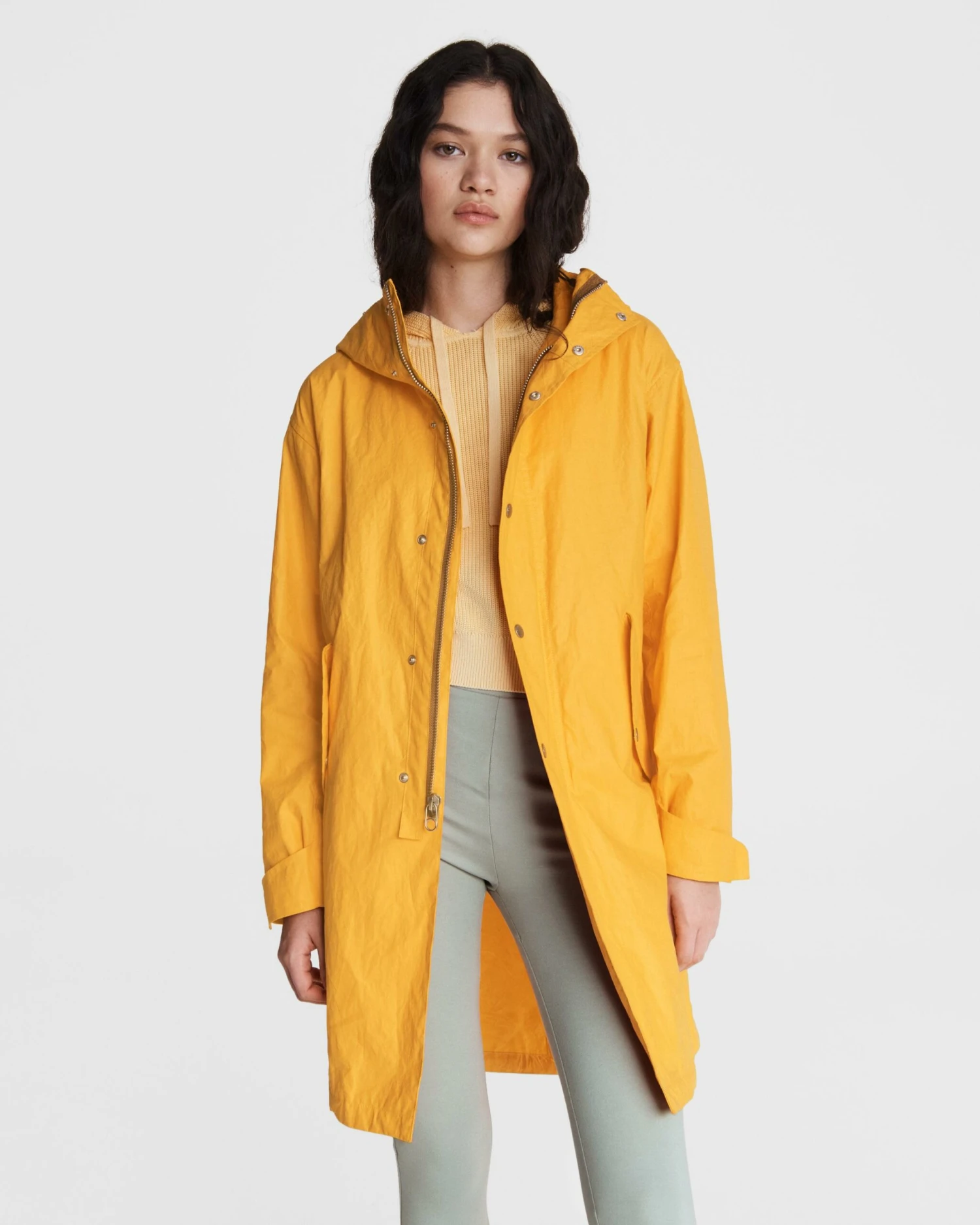 Rag & Bone Bolton Linen Parka For Sale Saffron 2 Rag & Bone Bolton Linen Parka For Sale Saffron â Image 2