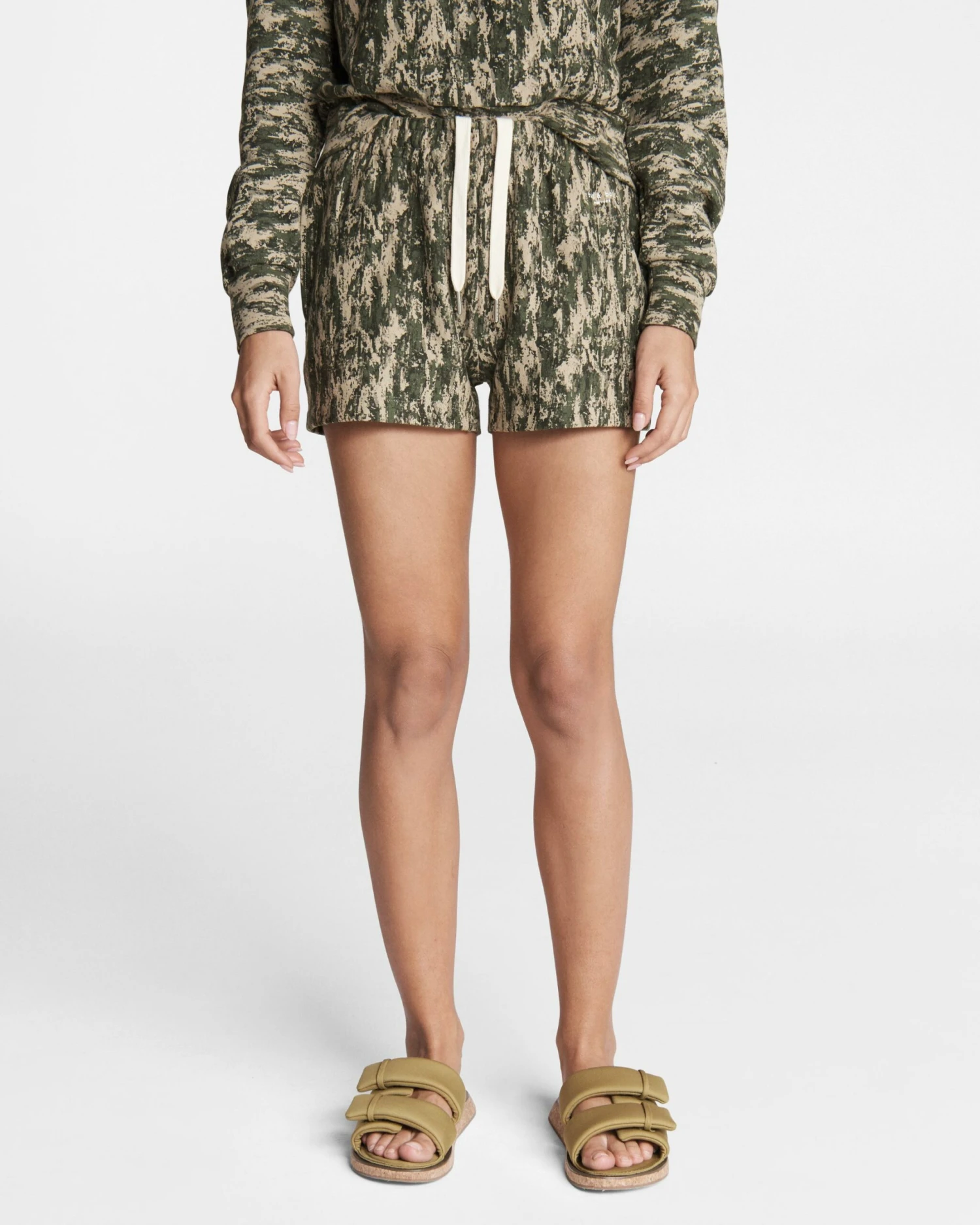 Rag & Bone City Mini Terry Sweatshort For Sale Army Multi 2 Rag & Bone City Mini Terry Sweatshort For Sale Army Multi – Image 2