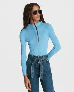 Rag & Bone Dawson Viscose Mock Neck For Sale Brown -Rag Bone For Women Sales 2024 Dawson Viscose Mock Neck 1.jpg 1