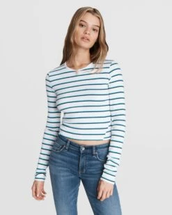 Rag & Bone Essential Cotton Rib Stripe Long Sleeve For Women Navy/white 5 Rag & Bone Essential Cotton Rib Stripe Long Sleeve For Women Navy/white -Rag Bone For Women Sales 2024 Essential Cotton Rib Stripe Long Sleeve 3.jpg 3