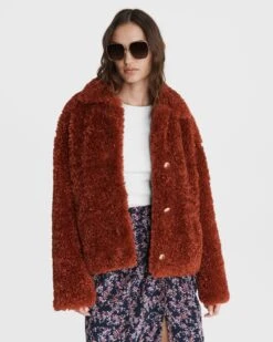 Rag & Bone Hesper Faux Fur Coat For Sale Rust -Rag Bone For Women Sales 2024 Hesper Faux Fur Coat 2.jpg 2