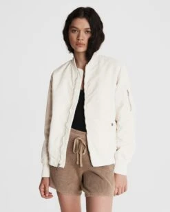 Rag & Bone Manston Recycled Nylon Bomber For Sale Vanilla -Rag Bone For Women Sales 2024 Manston Recycled Nylon Bomber 2.jpg 2