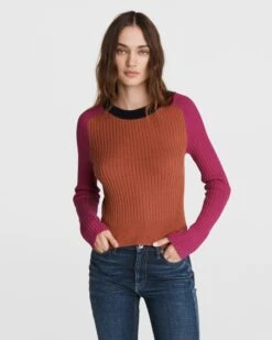 Rag & Bone Navaya Cotton Cashmere Crew For Women Rust Multi 5 Rag & Bone Navaya Cotton Cashmere Crew For Women Rust Multi -Rag Bone For Women Sales 2024 Navaya Cotton Cashmere Crew 1.jpg 1