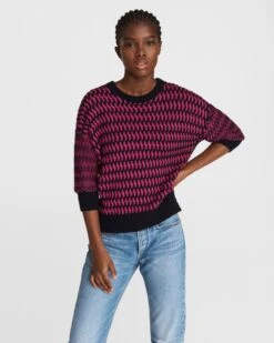 Rag & Bone Quinn Cotton Cashmere Crew For Women Black Multi -Rag Bone For Women Sales 2024 Quinn Cotton Cashmere Crew 3.jpg 3