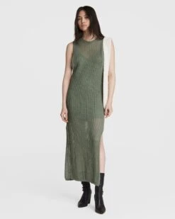 Rag & Bone Riley Crew Midi Dress For Women Sage -Rag Bone For Women Sales 2024 Riley Crew Midi Dress 3.jpg 3