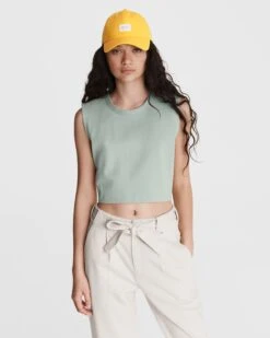 Rag & Bone Roxie Cropped Ponte Tank For Sale Black -Rag Bone For Women Sales 2024 Roxie Cropped Ponte Tank 1.jpg 1