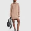 Rag & Bone Pierce Turtleneck Mini Dress For Sale Camel