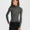 Rag & Bone Lexi Cotton Turtleneck For Sale Black
