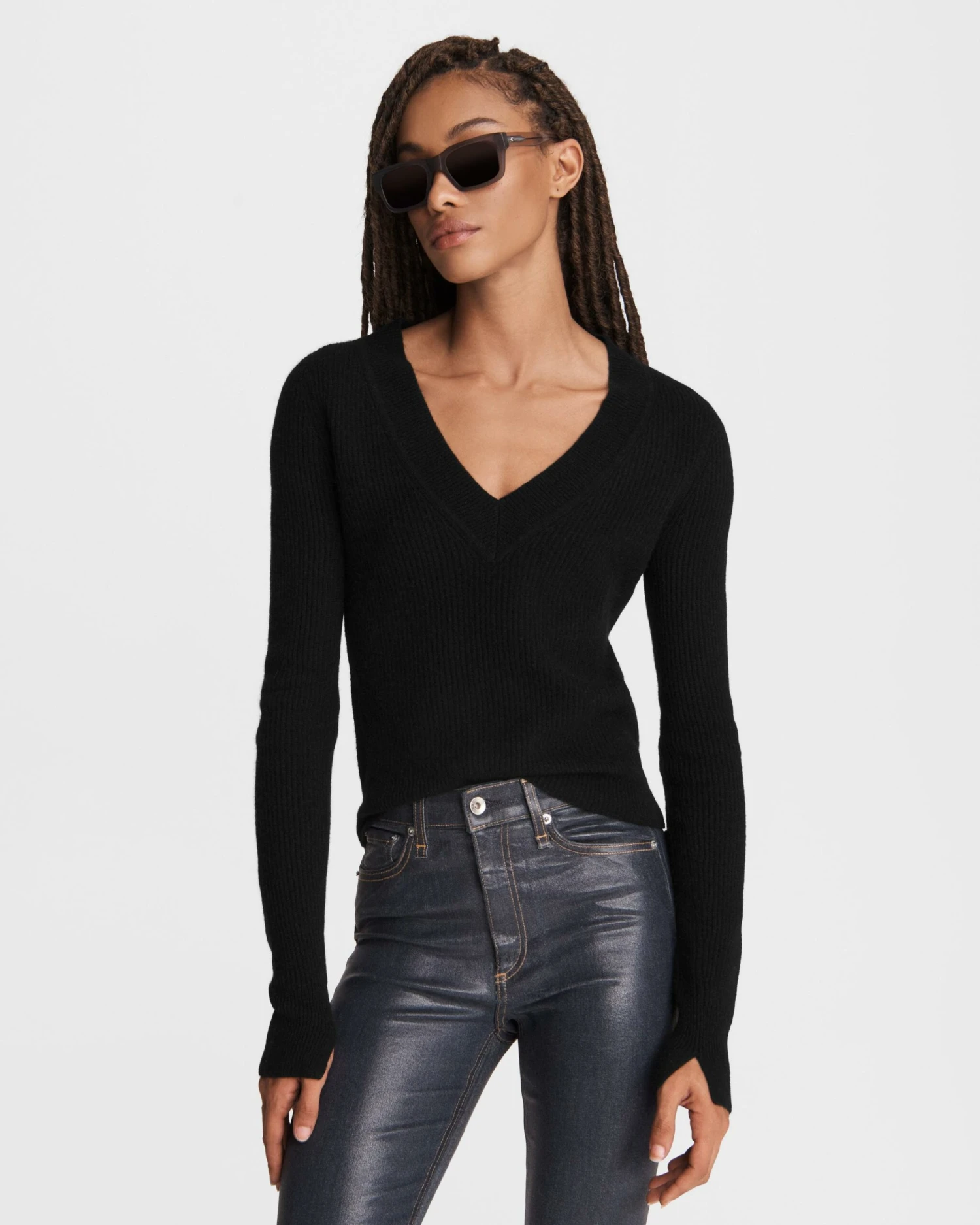 WAS21HS060AU39-001-MSET.jpg Rag & Bone Pierce Cashmere V-neck Sweater For Sale Black -Rag Bone For Women Sales 2024 WAS21HS060AU39 001 MSET scaled