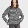 Rag & Bone Willow Wool Stripe Crew For Sale Red Multi