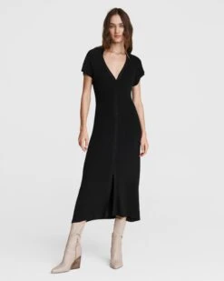 Rag & Bone Esme Viscose Dress For Women Deep Pink