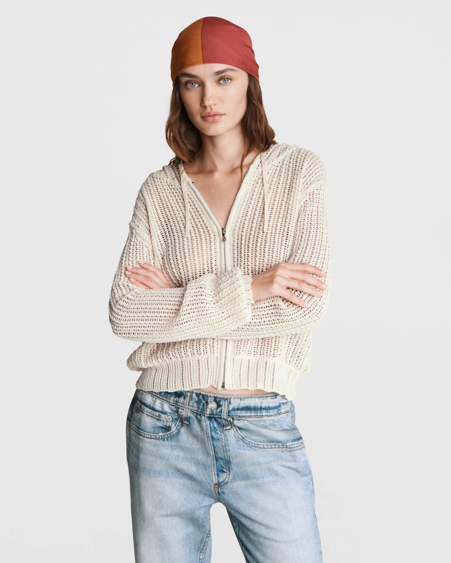 WAS22S005EC05-103-MSET.jpg Rag & Bone Riley Cotton Hoodie For Women Ivory -Rag Bone For Women Sales 2024 WAS22S005EC05 103 MSET scaled