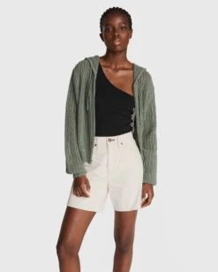 Rag & Bone Riley Cotton Hoodie For Women Ivory