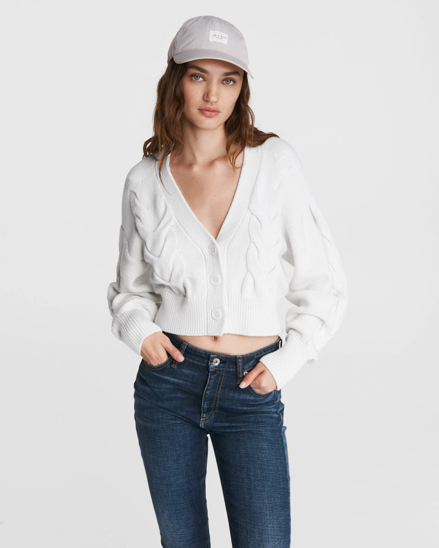 WAS22S007AD07-100-MSET.jpg Rag & Bone Taylor Cotton Cashmere Cable Cardigan For Women White -Rag Bone For Women Sales 2024 WAS22S007AD07 100 MSET scaled