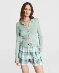 Gazebo Parts Direct Sales Store 31 Rag & Bone Navaya Cotton Cashmere Polo Cardigan For Women White