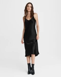 Rag & Bone Mallory Slip Midi Dress For Sale Burgundy