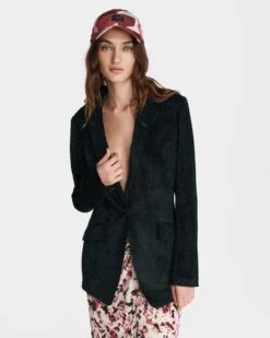 Rag & Bone Margot Corduroy Blazer For Sale Black