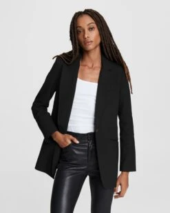 Rag & Bone Ames Cotton Blazer For Women Black