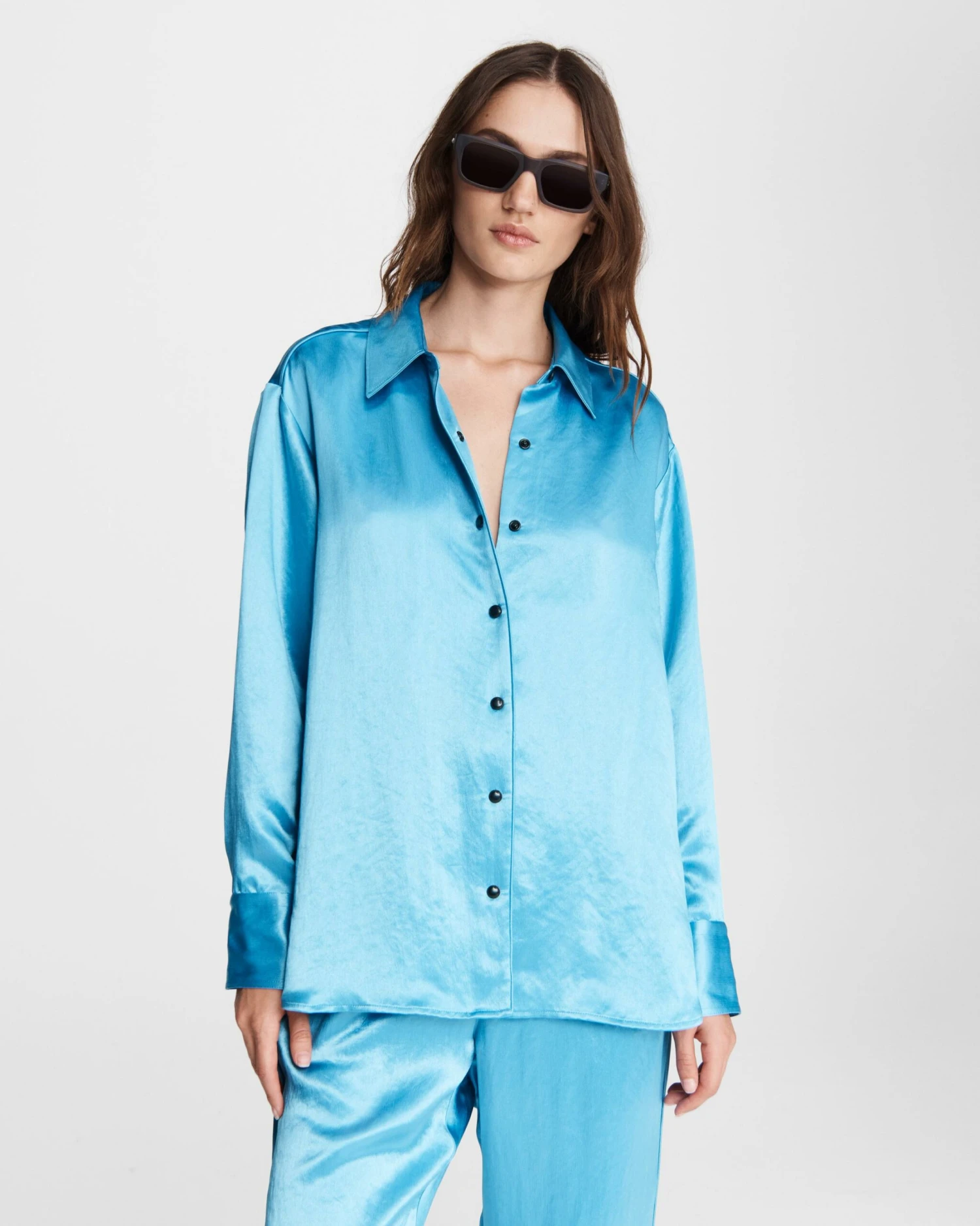 Rag & Bone Elias Satin Shirt For Sale Burgundy 1 Rag & Bone Elias Satin Shirt For Sale Burgundy