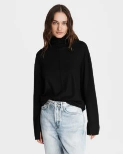 Rag & Bone Yan Wool Top For Sale Black