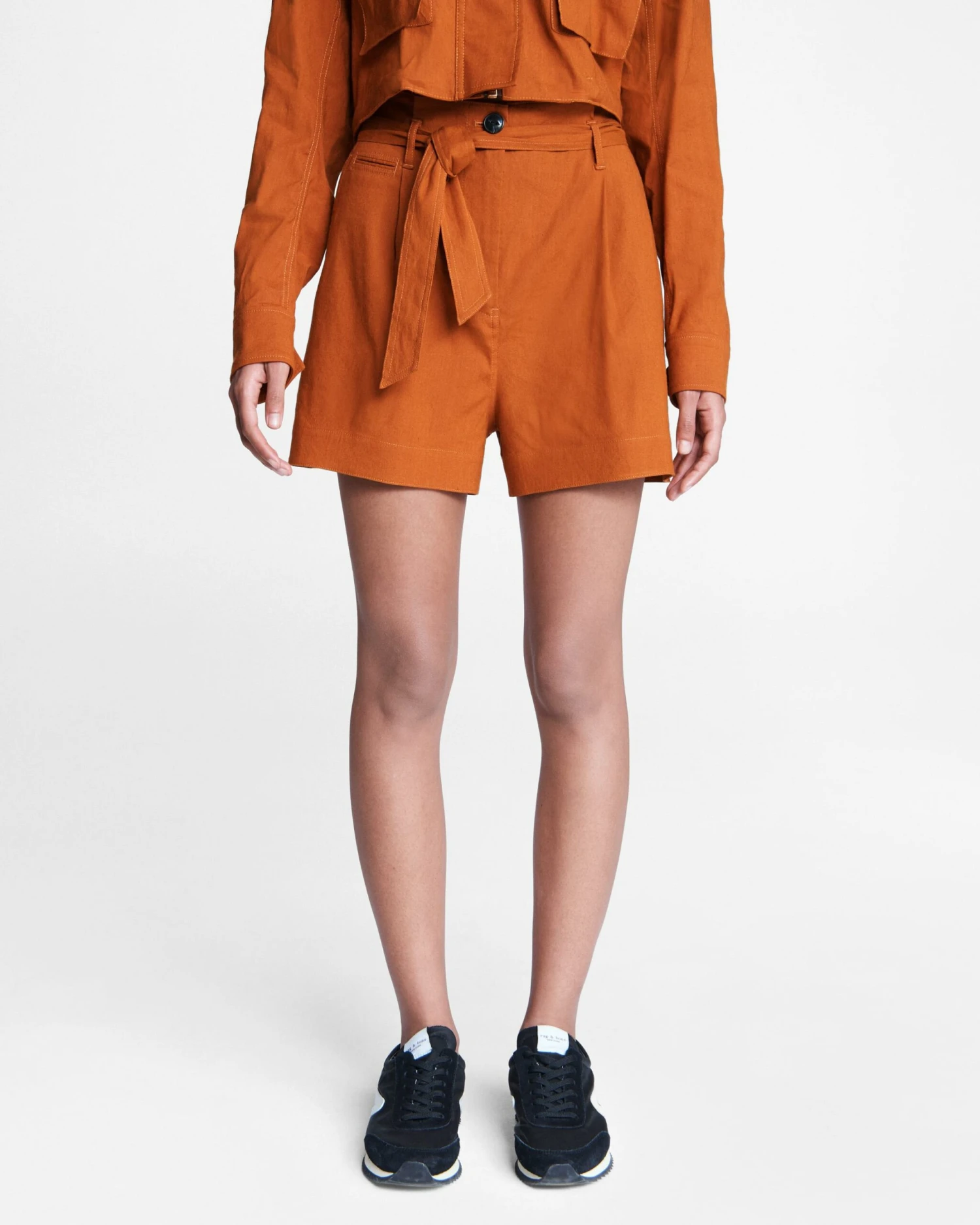 Rag & Bone River Linen Blend Short For Sale Rust 1 Rag & Bone River Linen Blend Short For Sale Rust