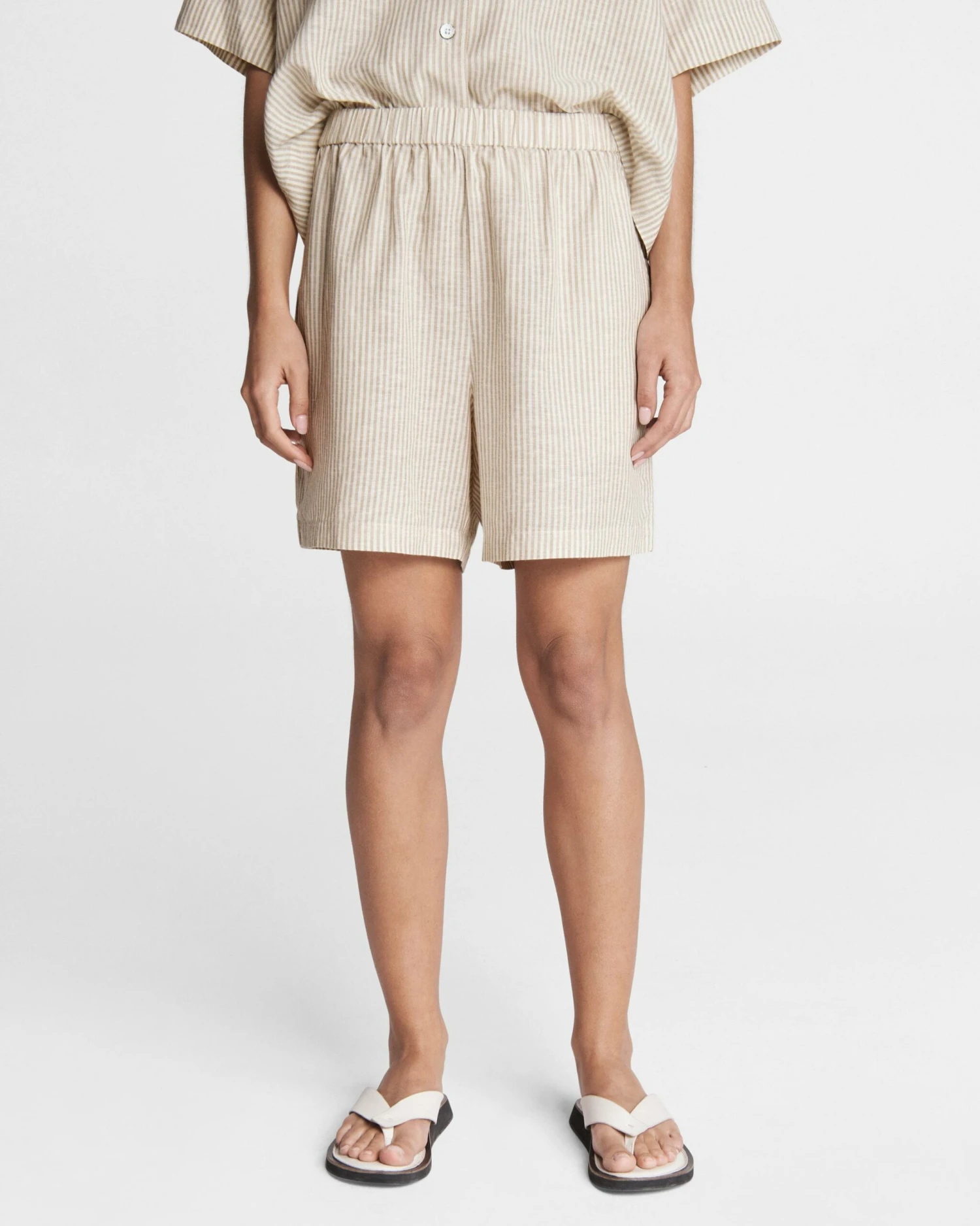 WAW21P9010N510-264-MSET.jpg Rag & Bone Maye Stripe Linen Blend Short For Sale Beige Stripe -Rag Bone For Women Sales 2024 WAW21P9010N510 264 MSET scaled