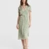 Rag & Bone Sachi Floral Midi Dress For Women Green Floral