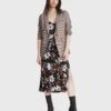 Rag & Bone Mallory Floral Slip Midi Dress For Women Black Floral
