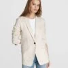 Rag & Bone Margot Linen Blazer For Women Light Dove