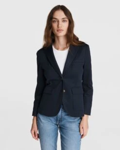 Rag & Bone Nancy Knit Cotton Blazer For Women Salute