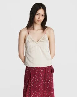 Rag & Bone Jaci Silk Cami For Women Light Dove