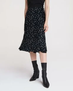 Rag & Bone Lily Viscose Floral Skirt For Women Blue Floral