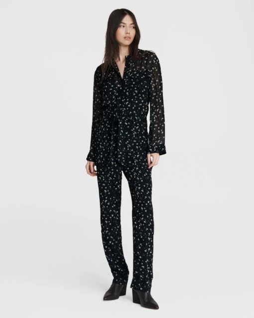 Rag & Bone Ina Viscose Floral Jumpsuit For Women Blue Floral 2 Rag & Bone Ina Viscose Floral Jumpsuit For Women Blue Floral -Rag Bone For Women Sales 2024 WAW22SJ0047G04 430 MSET