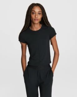Rag & Bone City Cozy Terry Tee For Women White