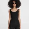 Rag & Bone The Essential Rib Scoop Neck Tank For Women Black