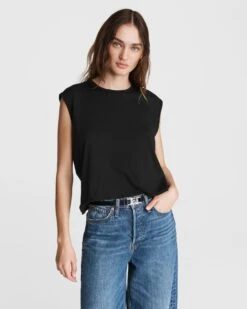 Rag & Bone Gaia Cotton Muscle Tank For Women White