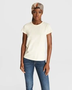 Rag & Bone Garment Cotton Dye Tee For Women Deep Pink