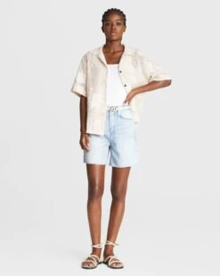 Rag & Bone Maya Liquid Miramar 6 Inch Short For Women Luna