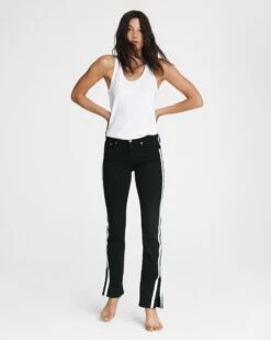 Rag & Bone Cate Mid-rise Flare - Clean Black For Women