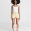 Rag & Bone Maya High-rise Shorty Short - Lemon Drop For Women