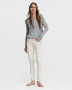 Rag & Bone Cate Mid-rise Skinny - Ecru For Women