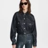 Rag & Bone Crop Denim Trucker For Sale Clear Coated