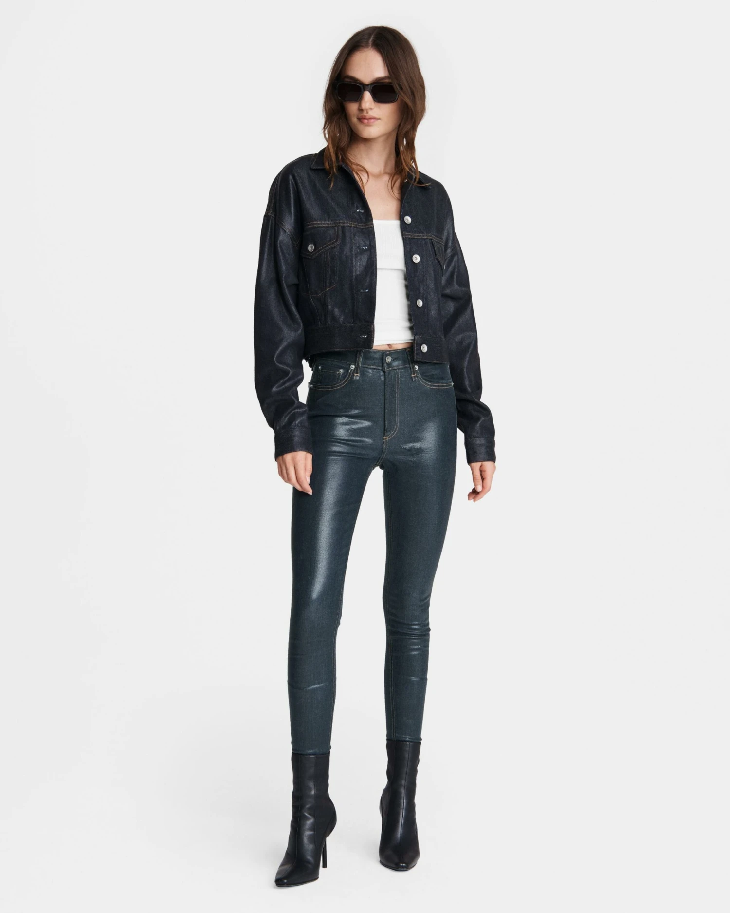 Rag & Bone Nina High-rise Skinny - Clear Coat For Women Clear Coated 1 Rag & Bone Nina High-rise Skinny - Clear Coat For Women Clear Coated