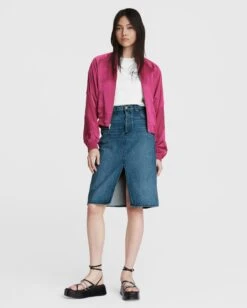 Rag & Bone Vintage High-rise Midi Skirt For Women Poppy