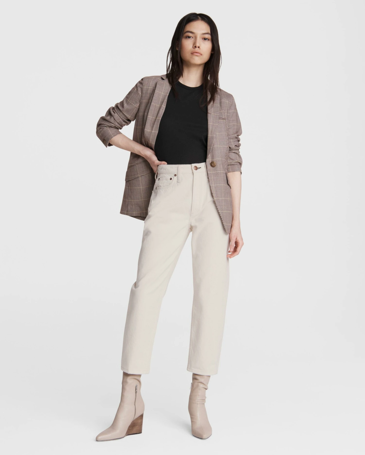 Rag & Bone Alissa High-rise Jean - Ecru For Women 1 Rag & Bone Alissa High-rise Jean - Ecru For Women