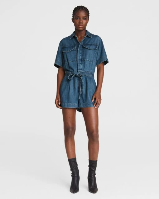Rag & Bone Featherweight Cotton Surplus Romper For Women Lily 3 Rag & Bone Featherweight Cotton Surplus Romper For Women Lily -Rag Bone For Women Sales 2024 WDD22SJ006S2LI 420 MSET