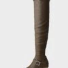 Rag & Bone Axis Thigh High Boot - Leather For Sale Dark Olive
