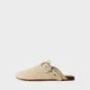 Rag & Bone Ansley Slide - Suede For Sale Stone Beige Suede